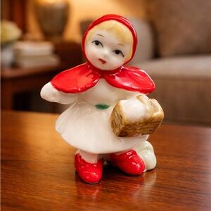 Lil Red Riding Hood Vintage Ceramic Figurine